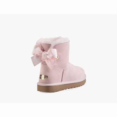 Botas UGG Customizable Bailey Bow Mini Mulher Cinzentas Rosa | PT-GCSAD